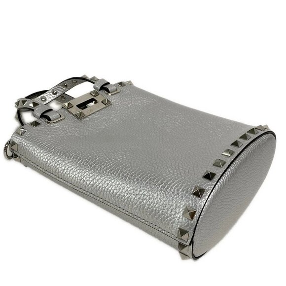 VALENTINOGARAVANI Rockstud Silver Leather - Tote Bag 752-051625 - Picture 7 of 14